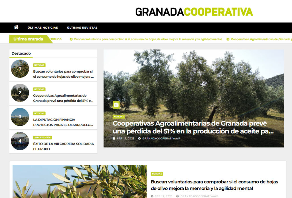 Granada Cooperativa, el portal de noticias que nace para ser referencia informativa del campo granadino