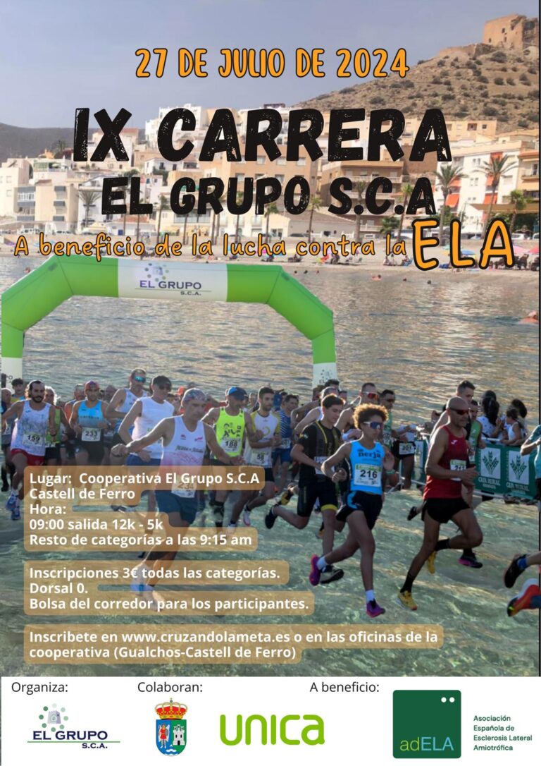 Carrera de El Grupo en Castell de Ferro: la cooperativa vuelve a “correr” el 27 de julio por los enfermos de ELA