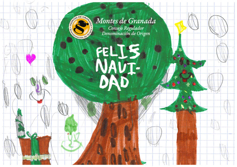 Una escolar de Benalúa, ganadora del concurso de postales navideñas de la DOP Montes de Granada